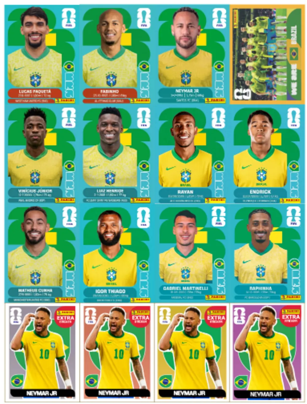 Figurinhas 100% atualizadas pós convocação